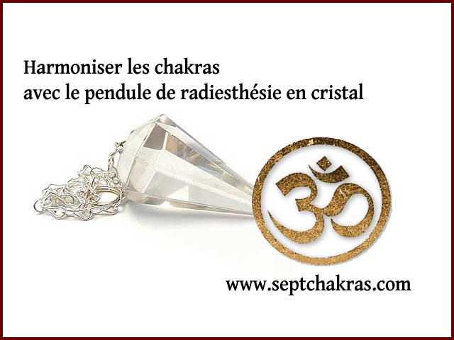 Harmoniser et équilibrer les chakras avec le pendule de radiesthésie en pierre naturelle