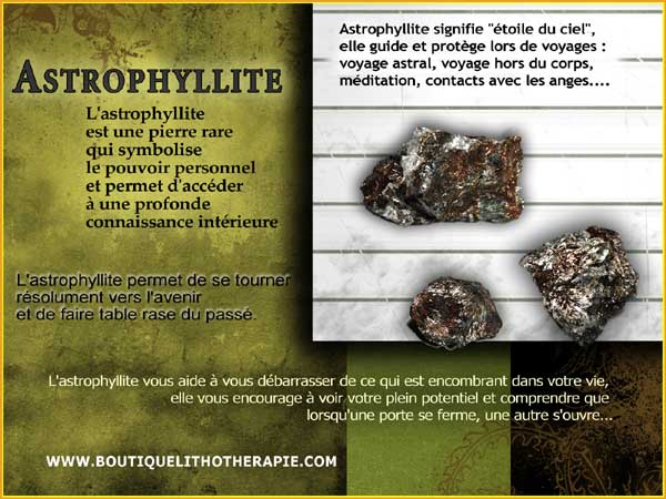 astrophyllite – propriétés et vertus